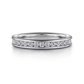 14K W Gold .50ctw Channel Set Diamond Wedding Band