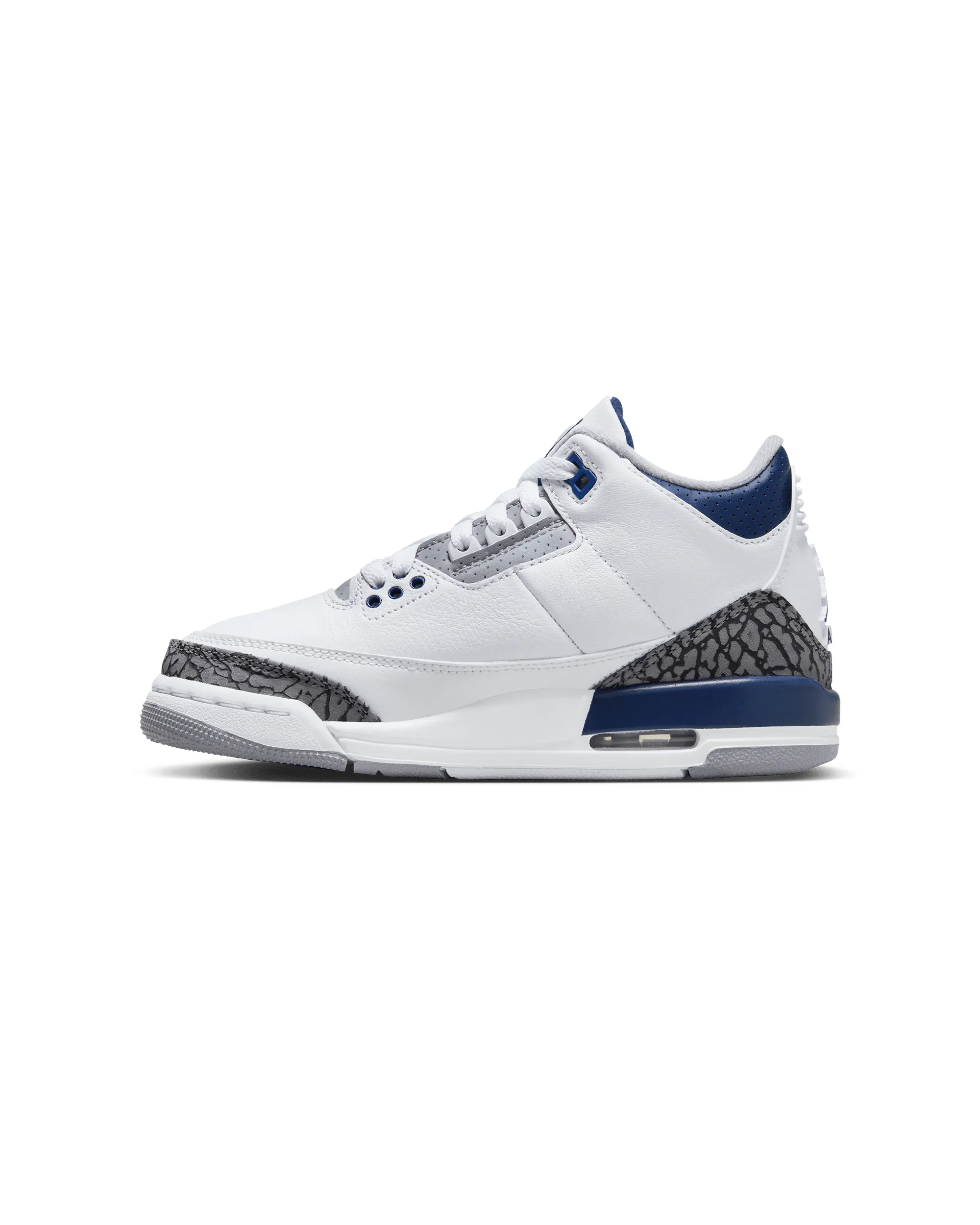 Air Jordan 3 Retro (Gs) - White / Midnight Navy / Cement