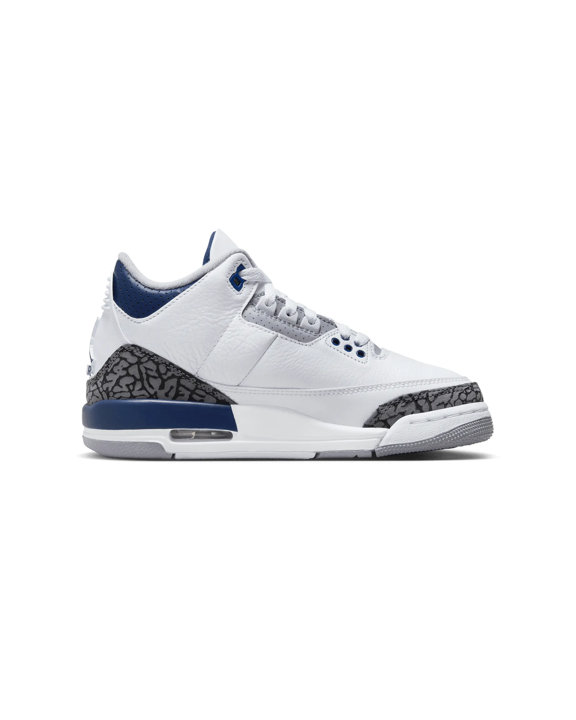 Air Jordan 3 Retro (Gs) - White / Midnight Navy / Cement