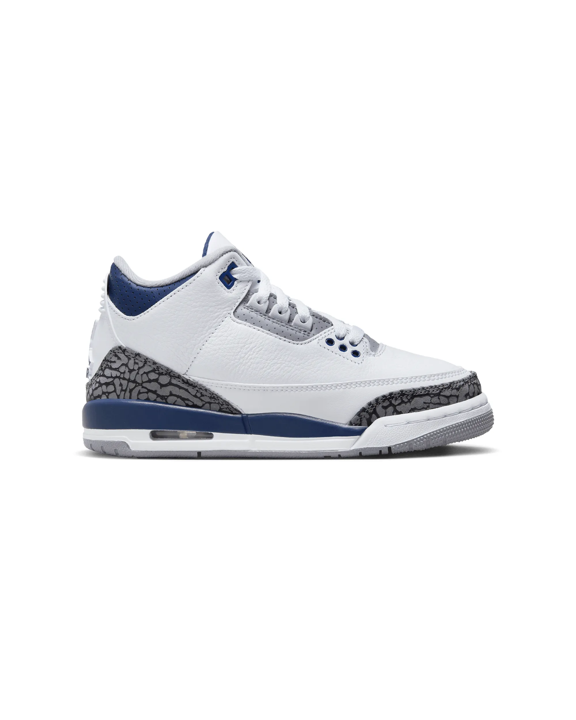 Air Jordan 3 Retro (Gs) - White / Midnight Navy / Cement