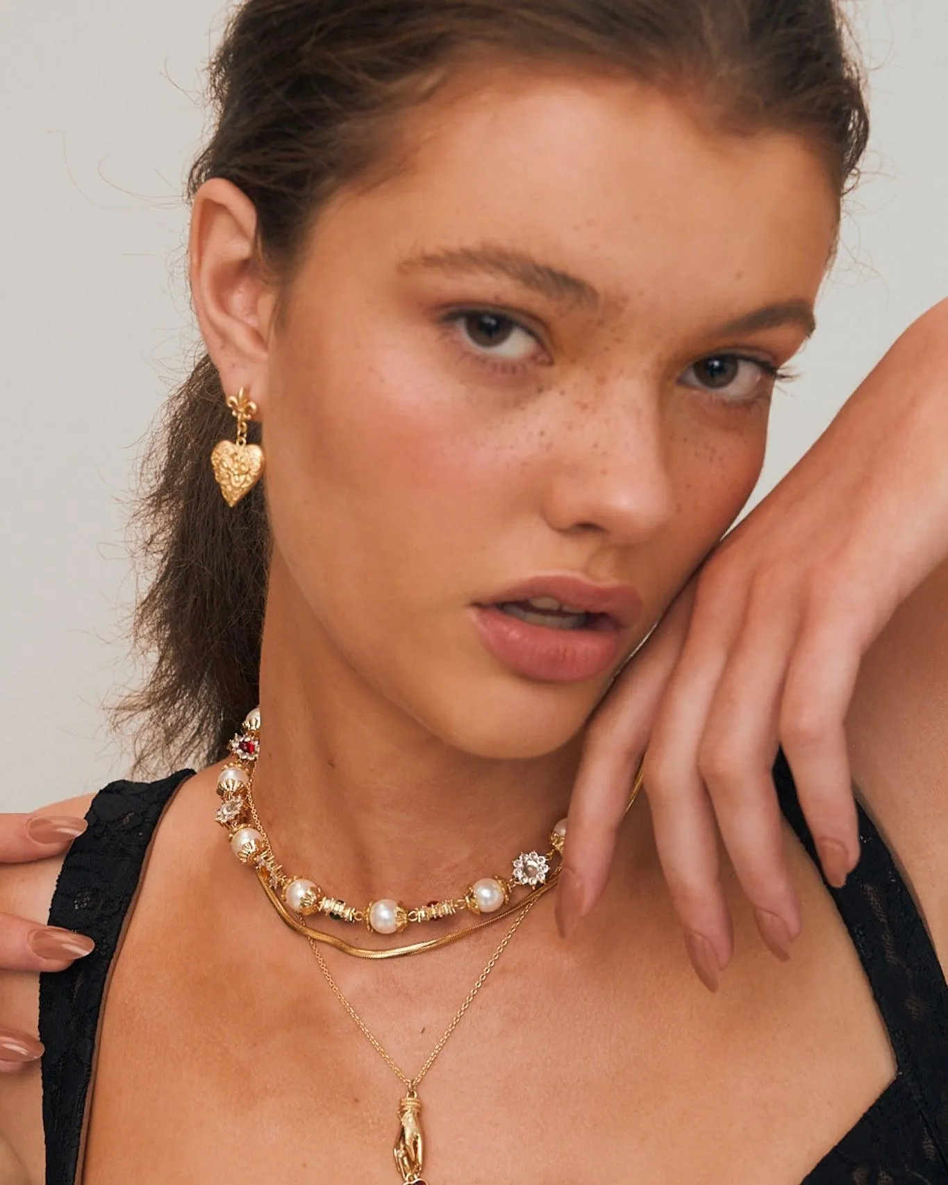 Baroque Blossom Heart Earrings