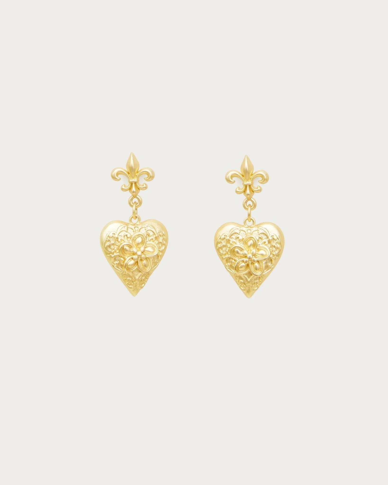Baroque Blossom Heart Earrings