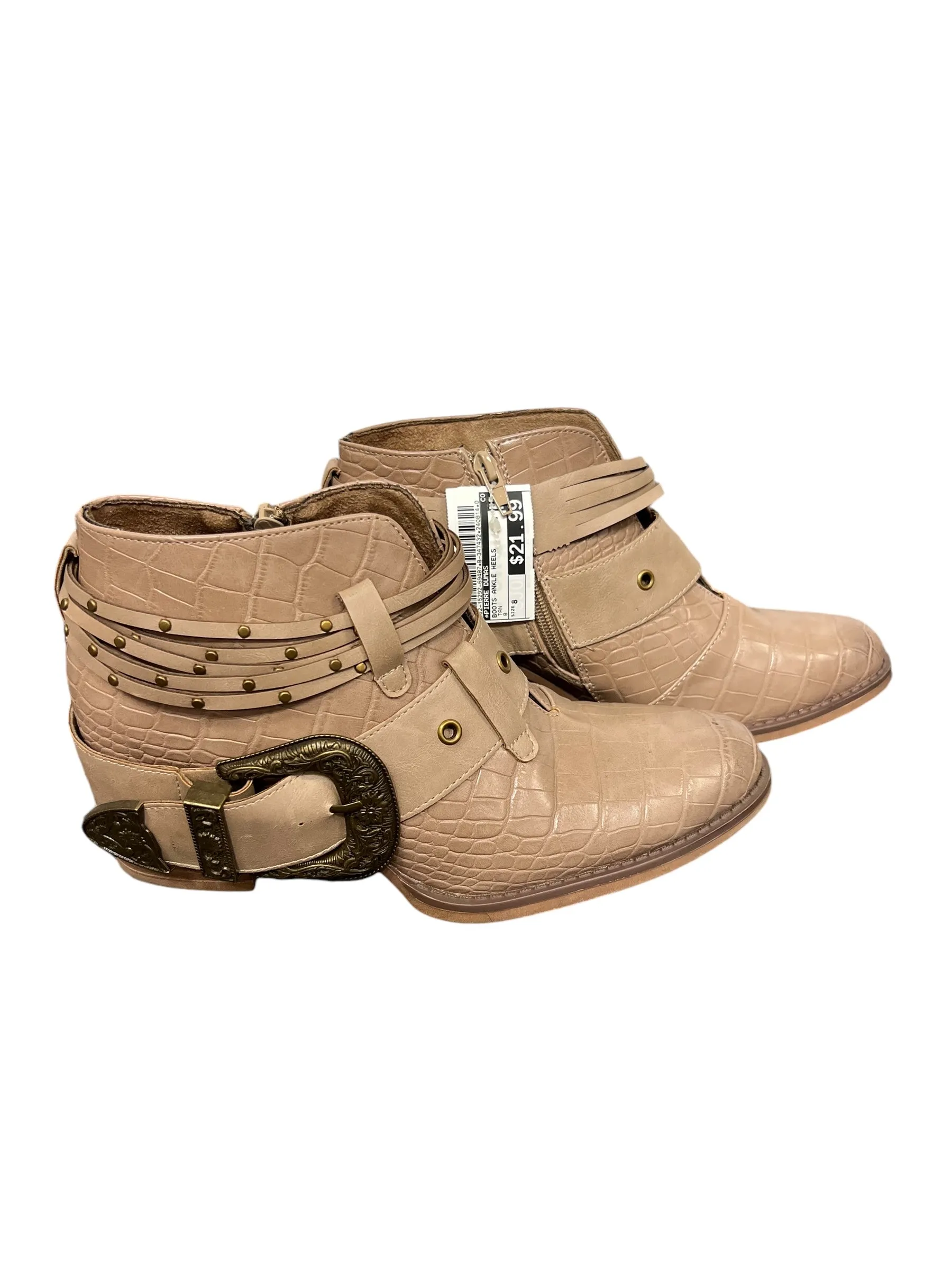 Boots Ankle Heels By Pierre Dumas In Tan, Size: 8