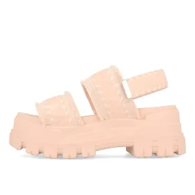 Buffalo Aspha STR Plateau Sandale Damen Vegan Canvas Rose