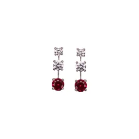 Crimson Snow Earrings