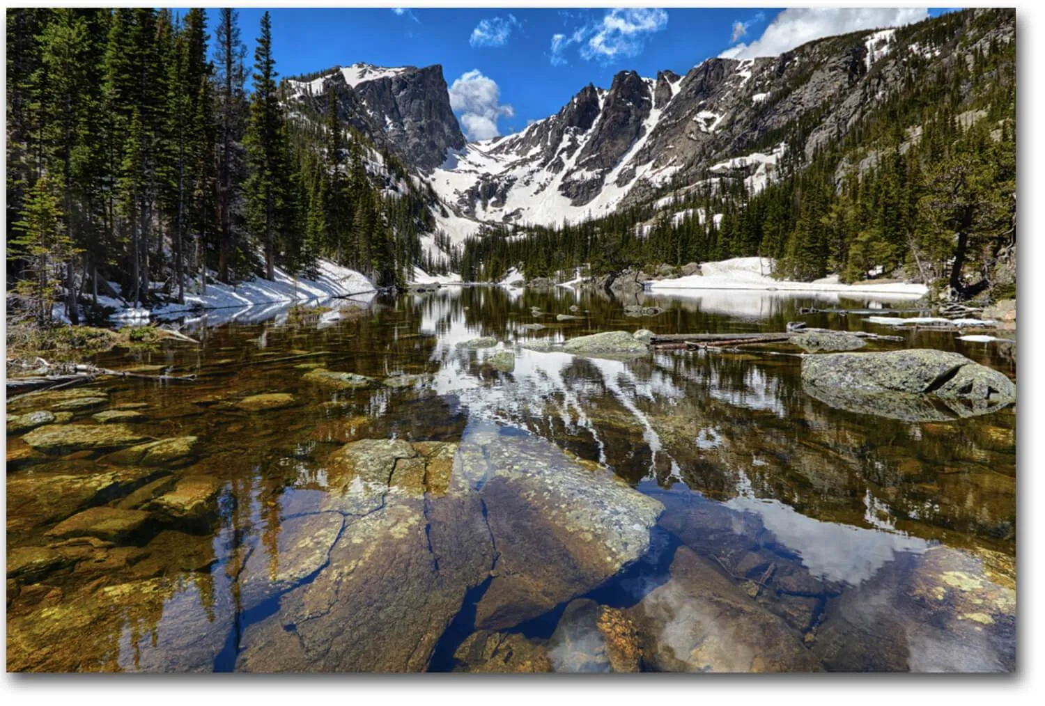 Dream Lake Rocky Mountain Canvas Wall Art