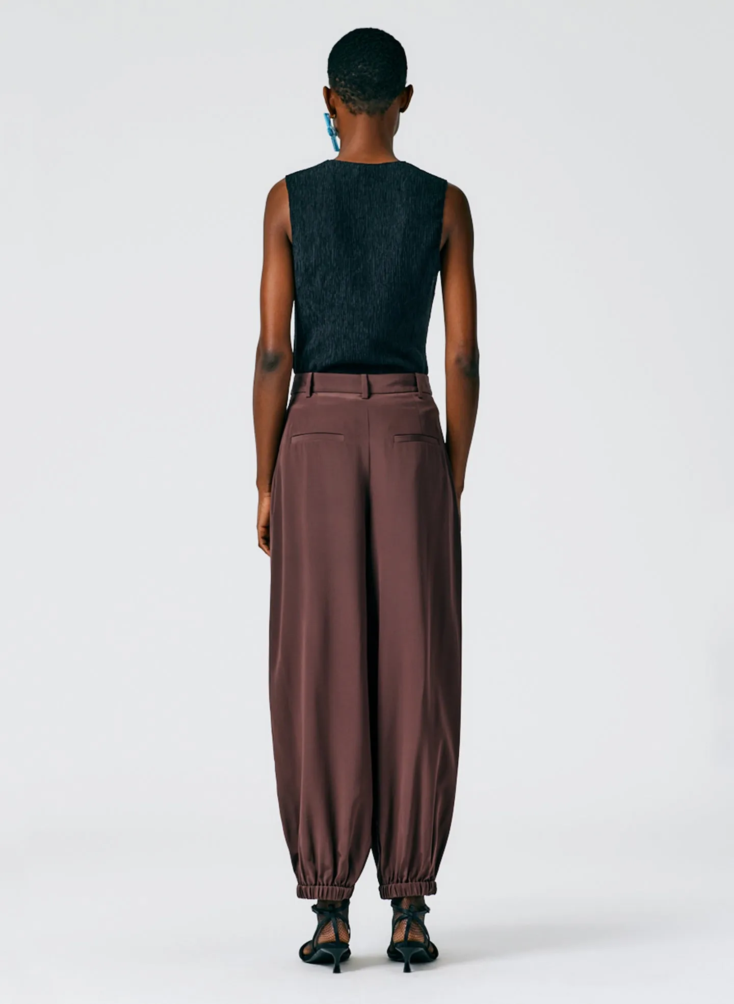 Eco Silk Pleated Balloon Pant - Regular
