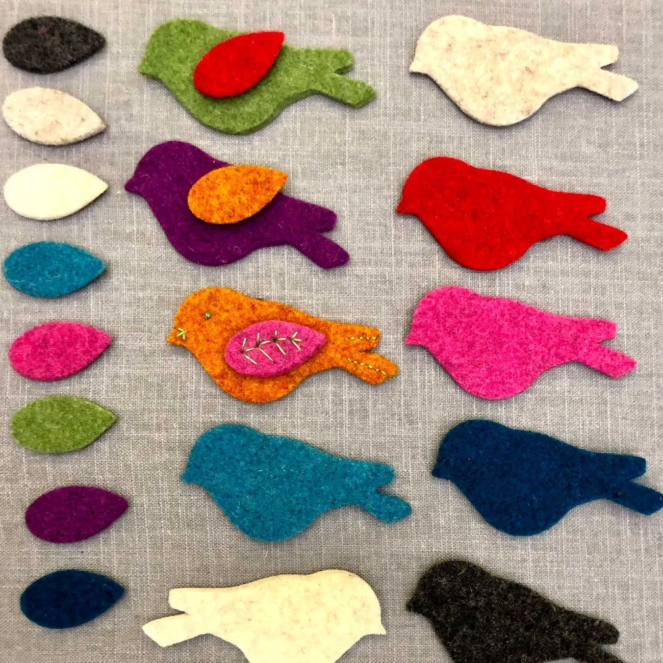 Felt Bird and Wing