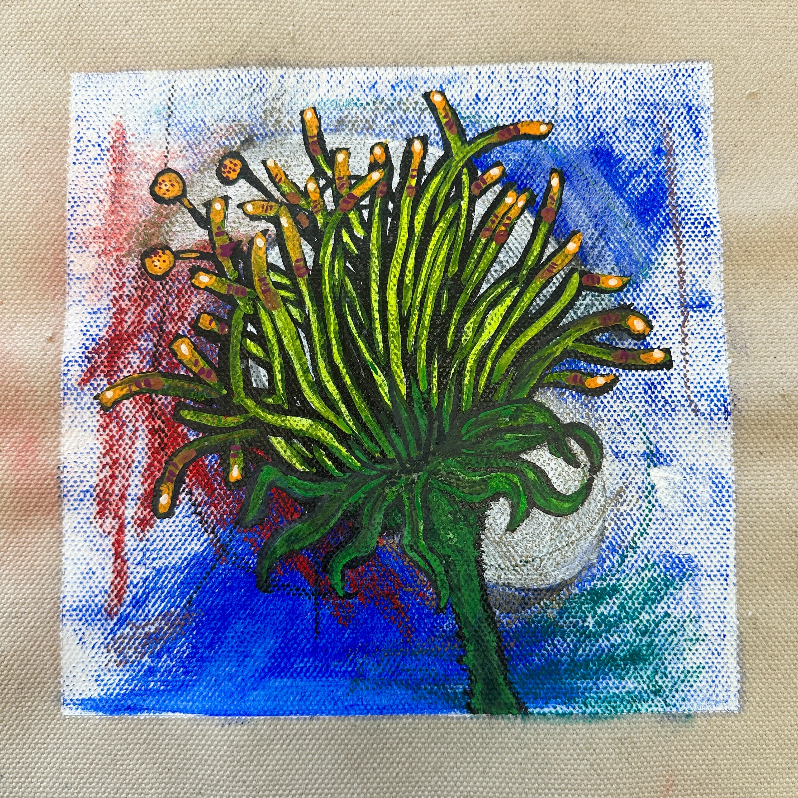 Flower canvas painting