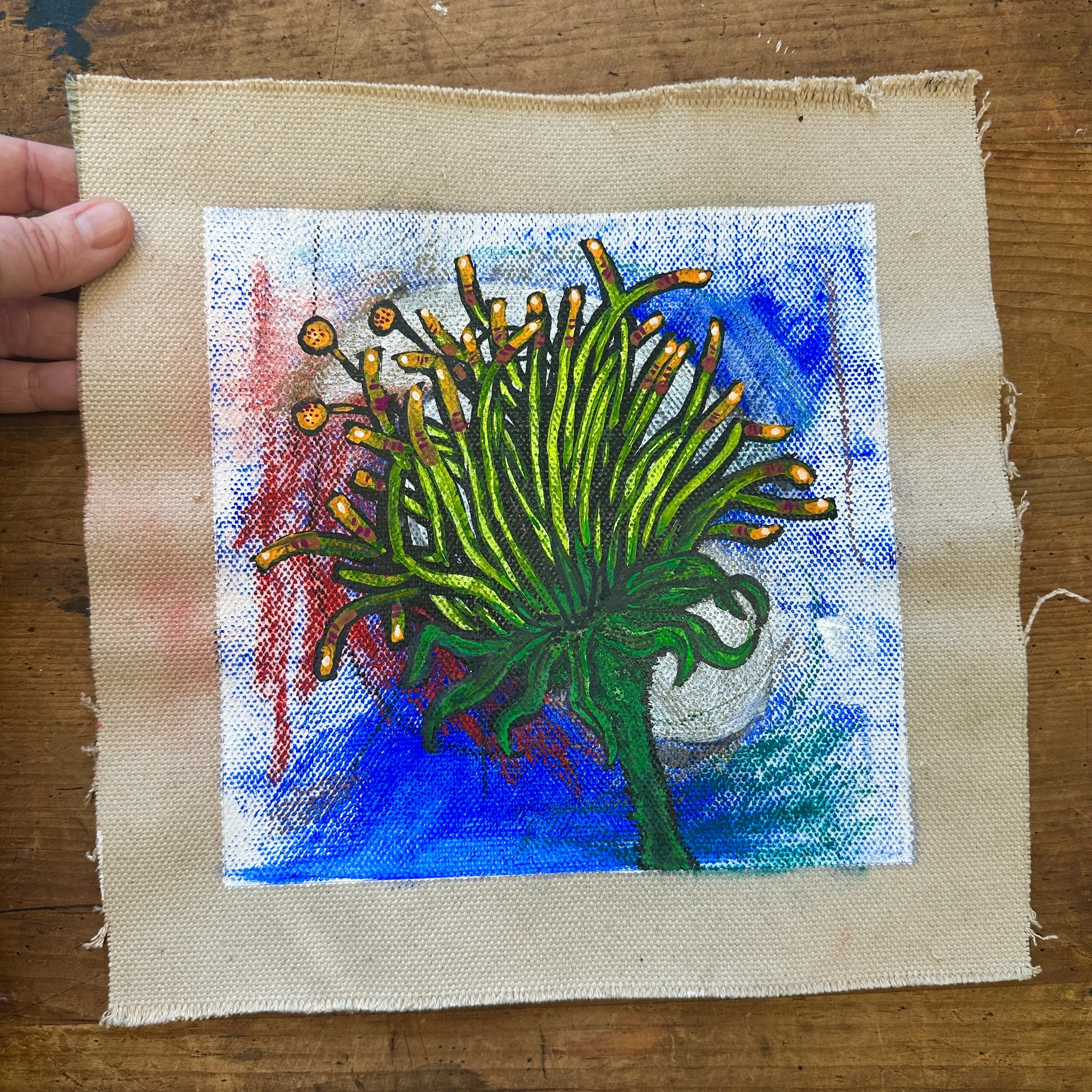 Flower canvas painting