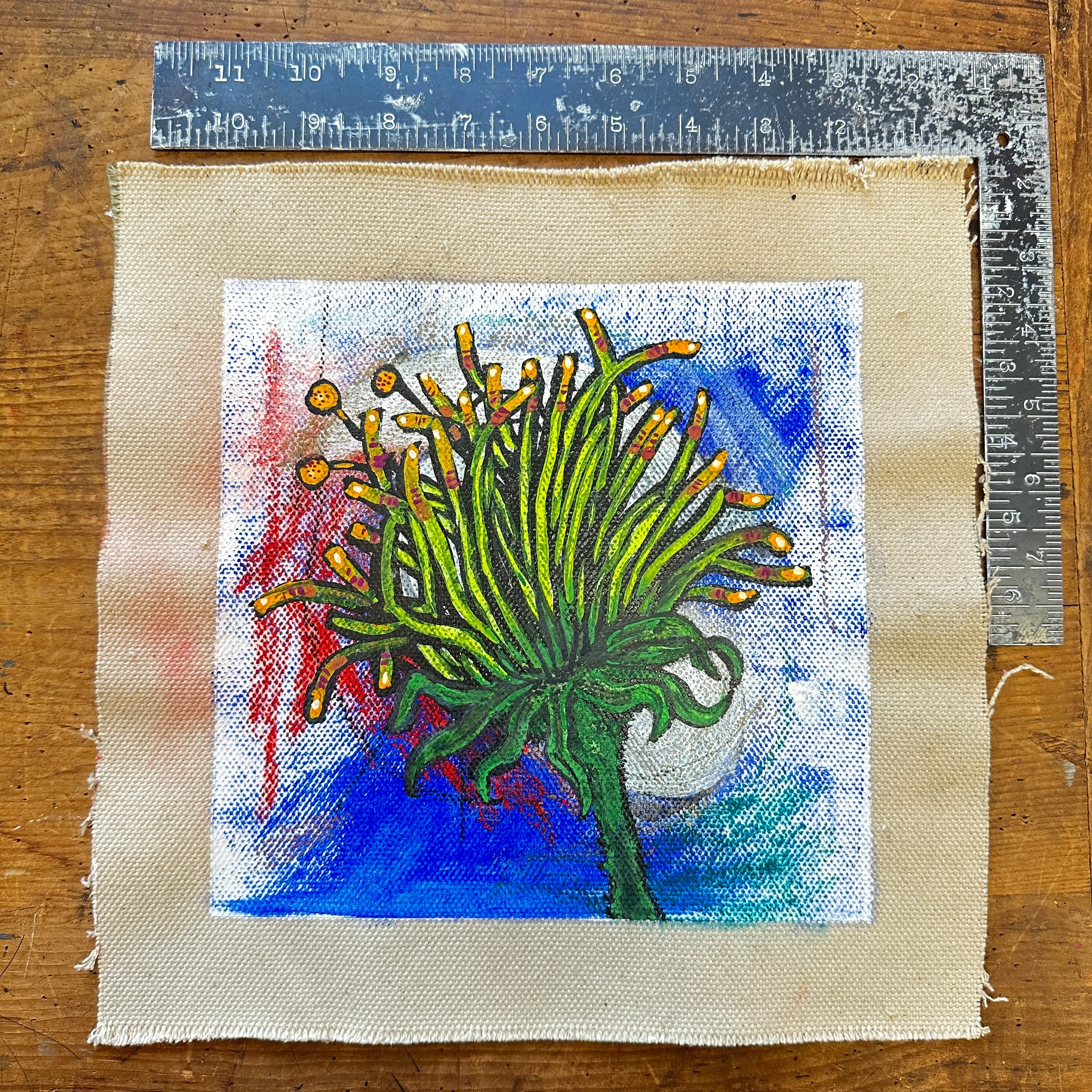 Flower canvas painting