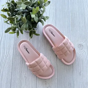Halsey Slide Sandal • Blush SIZE 5 THRU 7.5