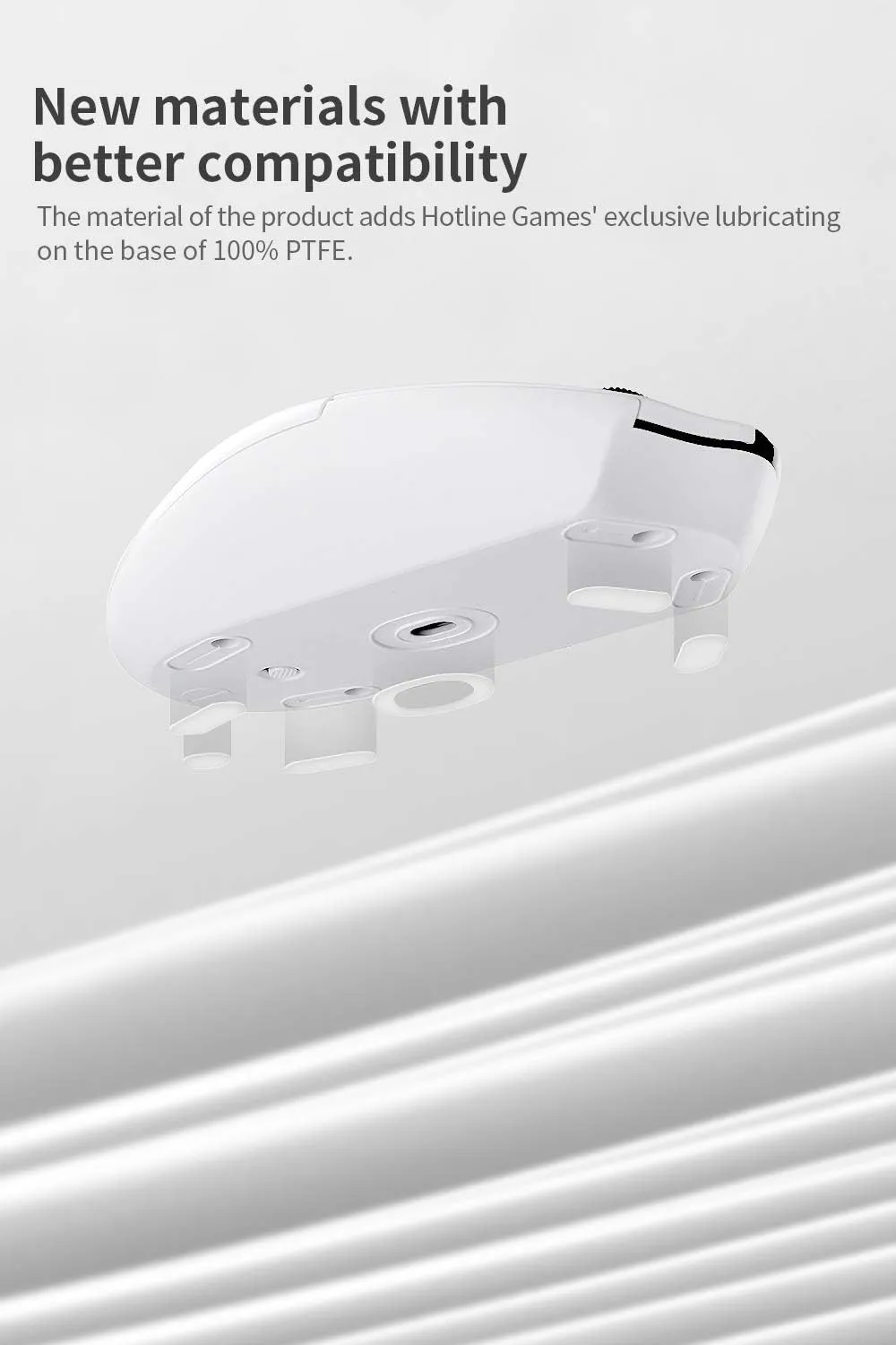 HOTLINEGAMES 2Sets 3.0 Plus Rounded Curved Edges Mouse Feet Skates Compatible with Ninjutso Sora/Sora V2 Gaming Mouse feet Replacement (0.8mm, Smooth, PTFE) Pro Performance Upgrade
