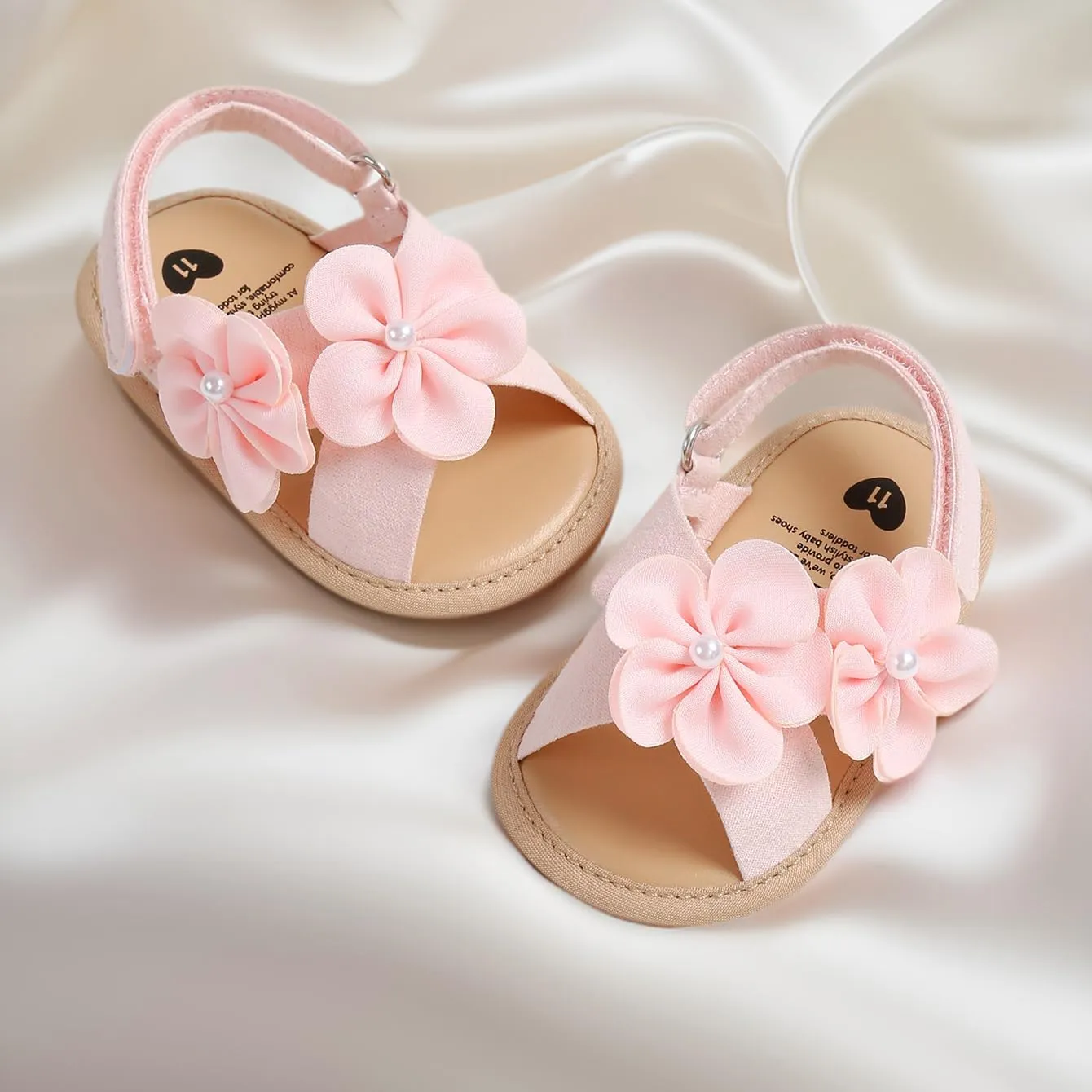 Infant Baby Boys Girls Sandals Summer Baby Wedding Dress Flat Shoes Newborn Crib Shoes First Walkers Prewalkers Shoes