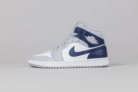 Jordan 1 Mid 'Wolf Grey and Midnight Navy'