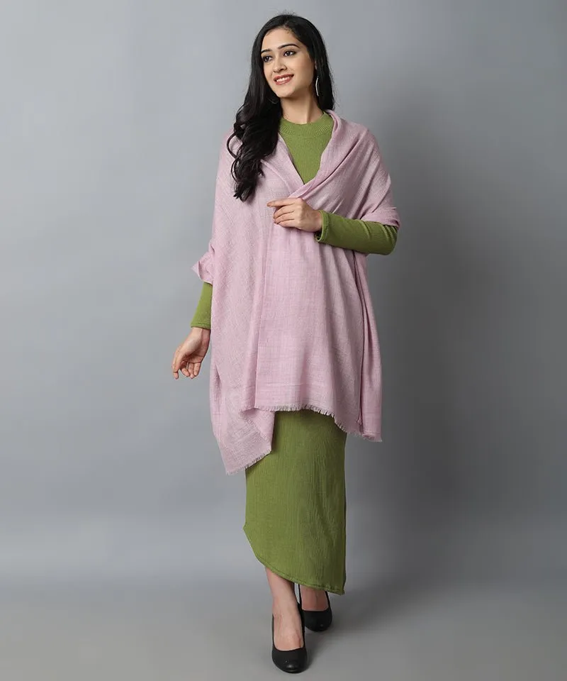 Onion Pink Cashmere-Pashmina Stole