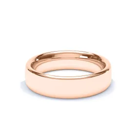 - Oval Profile Wedding Ring 18k Rose Gold