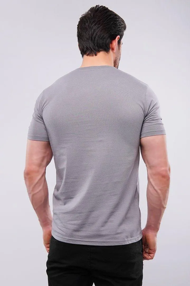 V-Neck T-Shirt - Grey